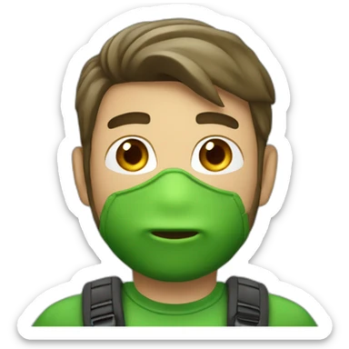 Homme araignée tenue verte sticker