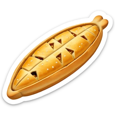 a space ship, except it is garlic bread sticker