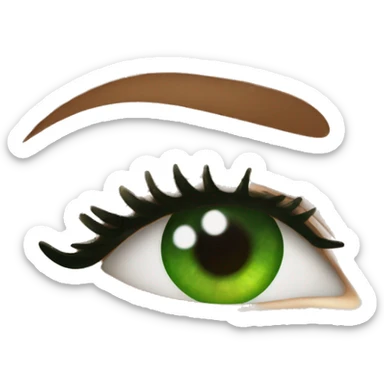 lashes on green eyes sticker