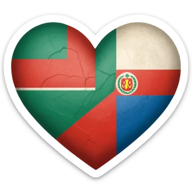 🇧🇬 and 🇬🇷 combined heart sticker