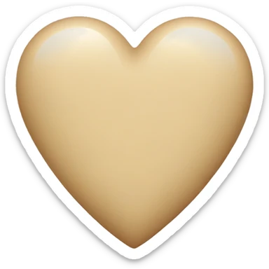 Beige heart sticker