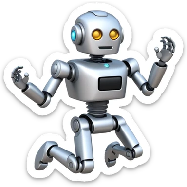 robot running right sticker