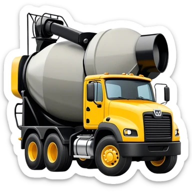 Cement Mixer - Mack Granite (Model Year: 2022) (Iconic colour: Yellow and black) sticker