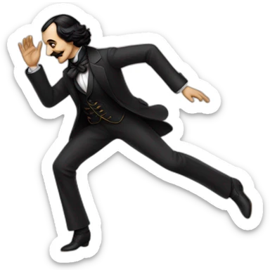 Edgar Alan Poe bailando sticker