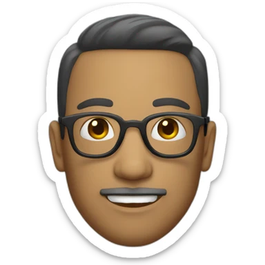 Peau mate avec des lunettes  sticker