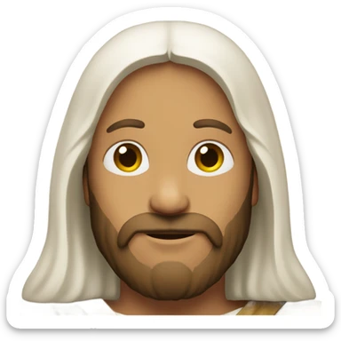 Jesus with a heart sticker