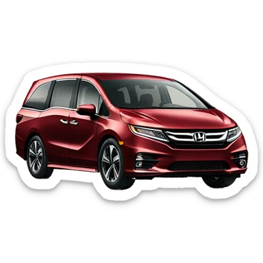 2018 Red Honda odyssey with beige interior  sticker