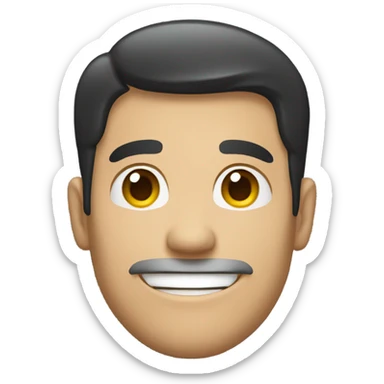 This same emoji but with a white guy with dark hair sticker