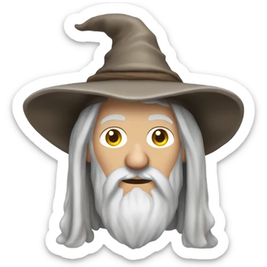 Gandalf in hillbilly clothes sticker