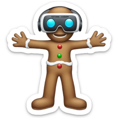 christmas-gingerbread-man-in-vr-headset-full body sticker