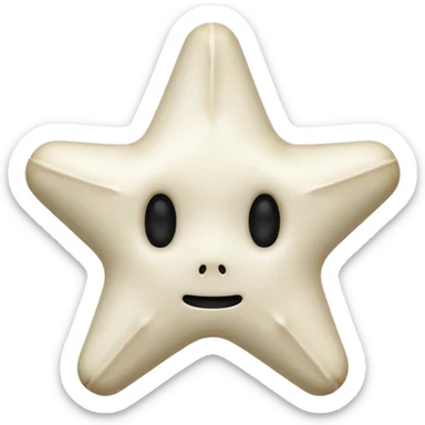 starshape made of bone. no face . no outer ridge. no eyes. no. nose. no mouth. just a star stop rendering a face on it sticker