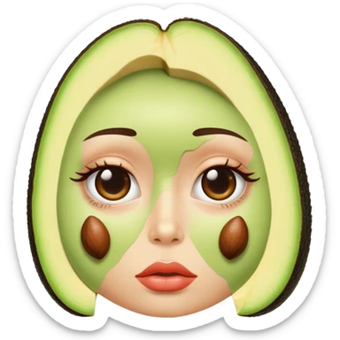 Aguacate con labios sticker
