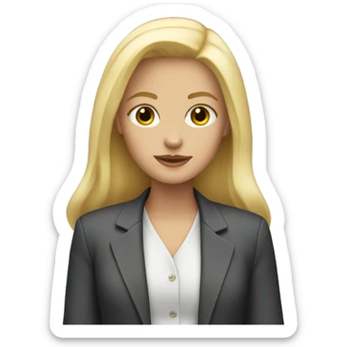 blonde girl with blazer sticker