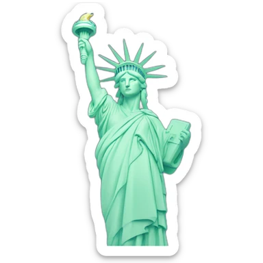 Statue of Liberty blue sapphire sticker