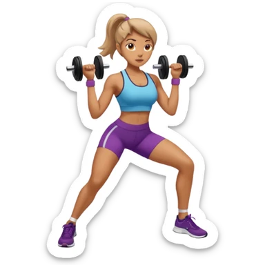 woman working out sticker