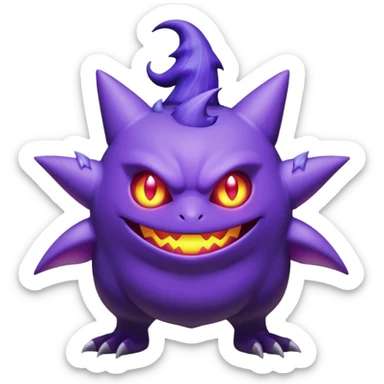 Mismagius-Misdreavus-Gengar-Haunter-Fakémon-hybrid-creature (full body)  sticker