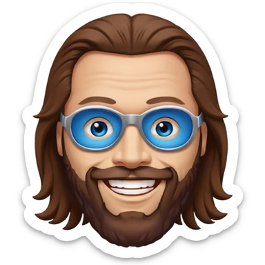 Randy Macho Man Savage blue eyes, brown hair sticker