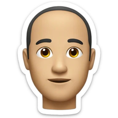 Receeding hairline sticker