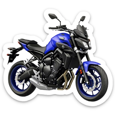 Yamaha Mt 07 süren kedi  sticker