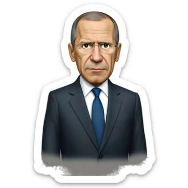 Sergey Lavrov
Minister of Foreign Affairs of the Russian Federation with suit full-length sticker