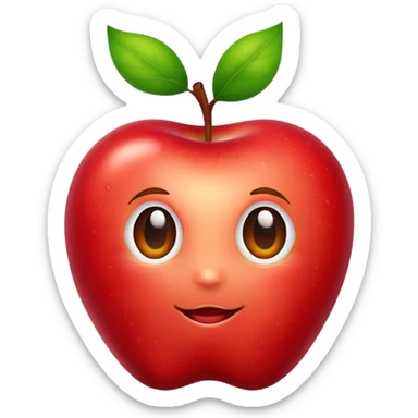 eat apple sticker