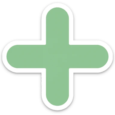 bold green plus icon with rounded edges, suitable for a changelog Discord channel sticker