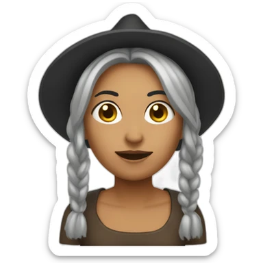 bruja con caldero sticker