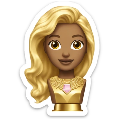 Golden Barbie trophy  sticker