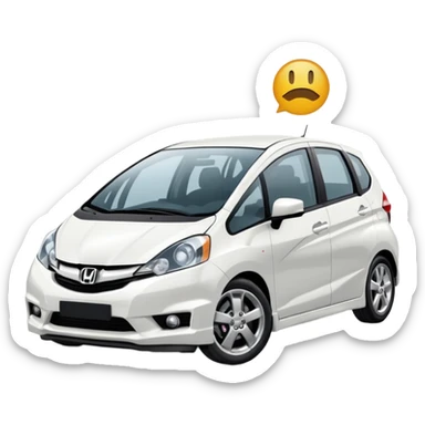 white honda jazz ge sticker