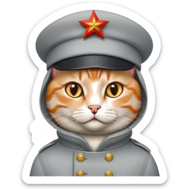 soviet union cat sticker