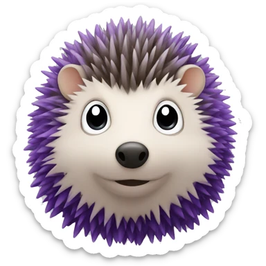 hedgehog purple sticker