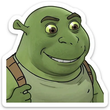 fat shrek sticker