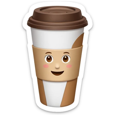 a takeaway coffee cup sticker