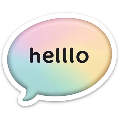 pastel sign say "hello" sticker
