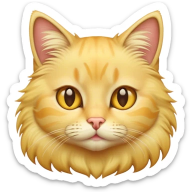 yellow blonde cat  sticker