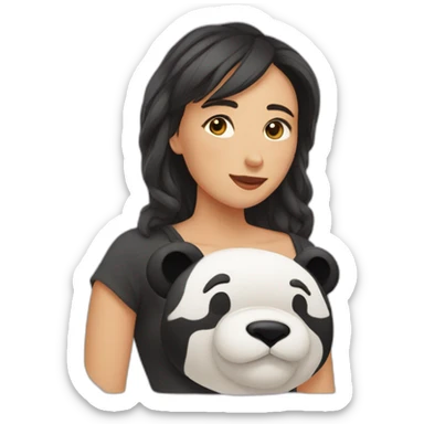 🐼 mixed with 😪 sticker