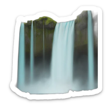 icelandic waterfall sticker