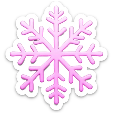 pink snowflake sticker