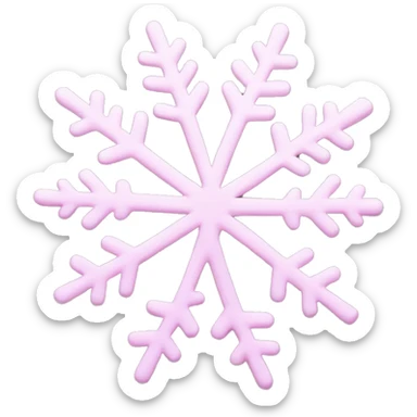 pastel pink snowflake  sticker