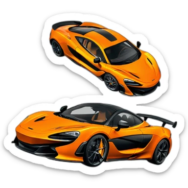 McLaren 765 LT orange sticker