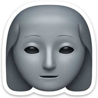 grey human silhouette frontal view with no facial features, no face, no eyes, no nose, no mouth, simple outline sticker