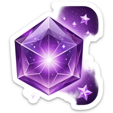 Small Amethyst Nebula Galaxy Crystal sticker