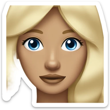 Pretty blonde woman blue eyes with Rottweiler  sticker