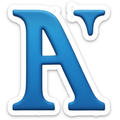letter N with blue collor sticker