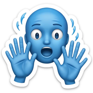 choking emoji with hands reaching out sticker