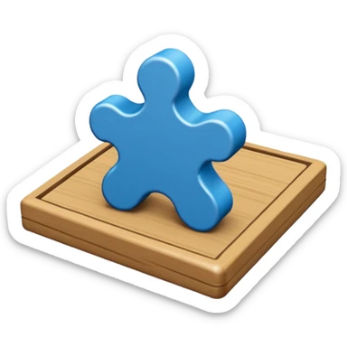meeple muñequito clásico de juego de mesa color azul sticker
