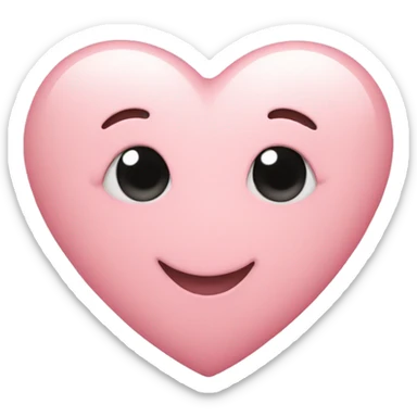 Light pink heart  sticker