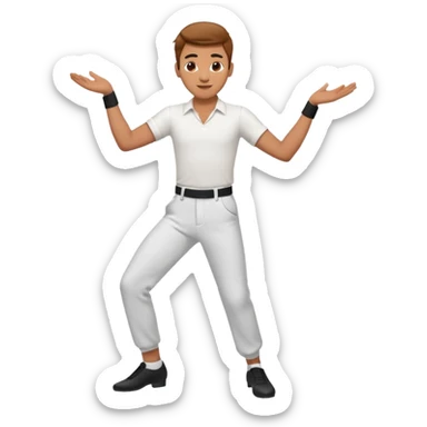 MALE CHOREOGRAPHER DANCING TAP WITH PANTS AND SHIRT sticker