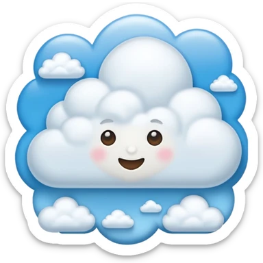 clouds in a blue sky sticker