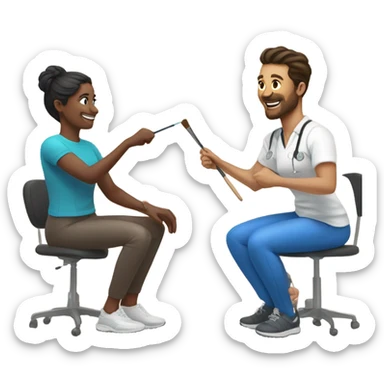 Artist meets physical therapist  sticker